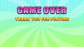 The Game Over screen.