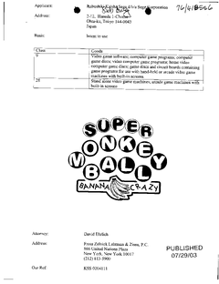 Super Monkey Ball: Banana Crazy trademark - Document 15, Page 3